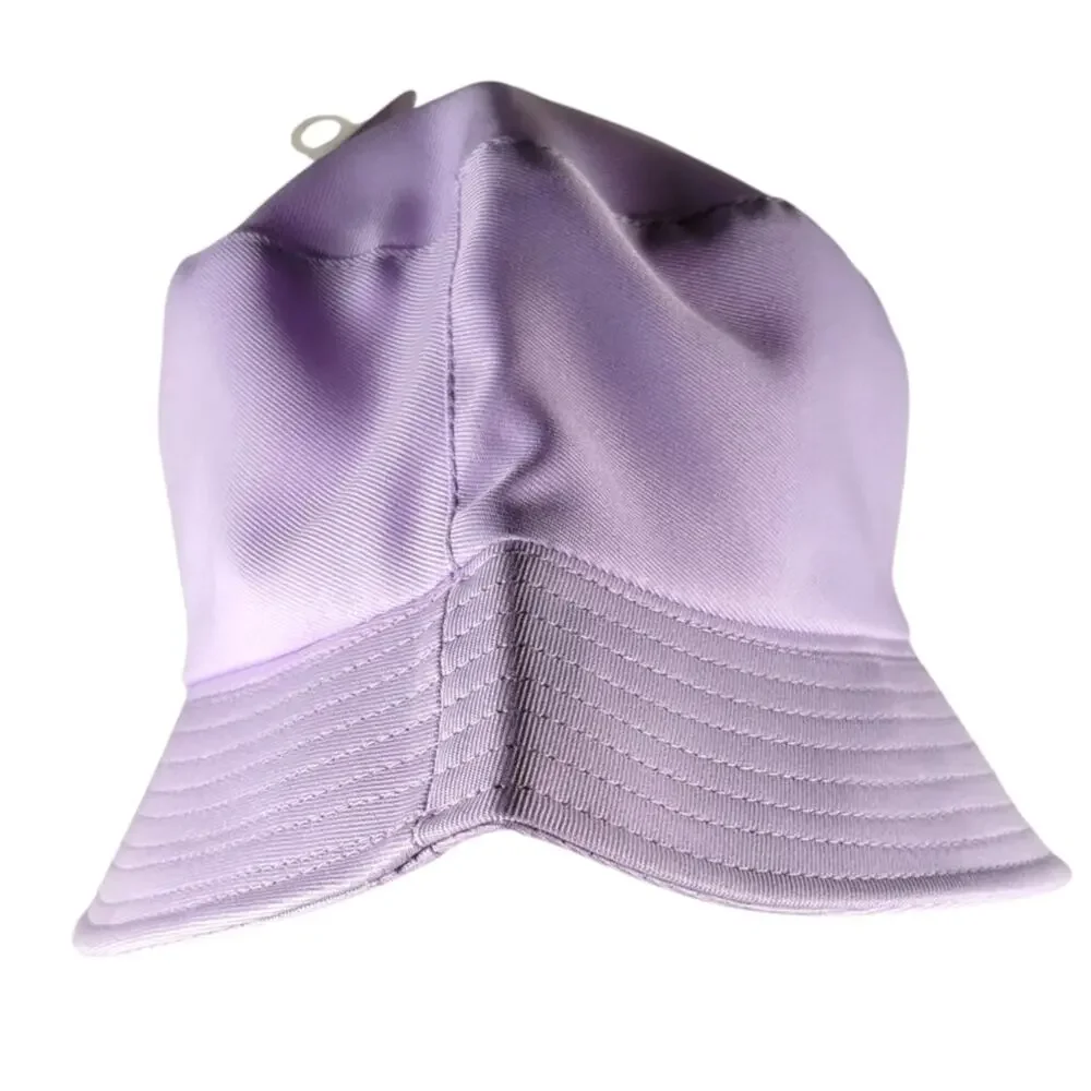 Lavender Bucket Hat Adult Novelty Cap Lightweight Solid Color Summer Sun Unlined
